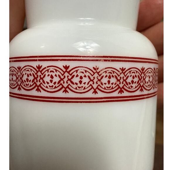 Vintage Apothecary Spice Jar Canister Container Lidded Milk Glass Belgium MCM - Picture 7 of 11